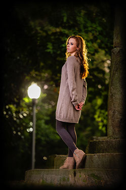 Tuscaloosa photographers senior pictures at night at Capitol Park of a sipsey Valley High School senior girl